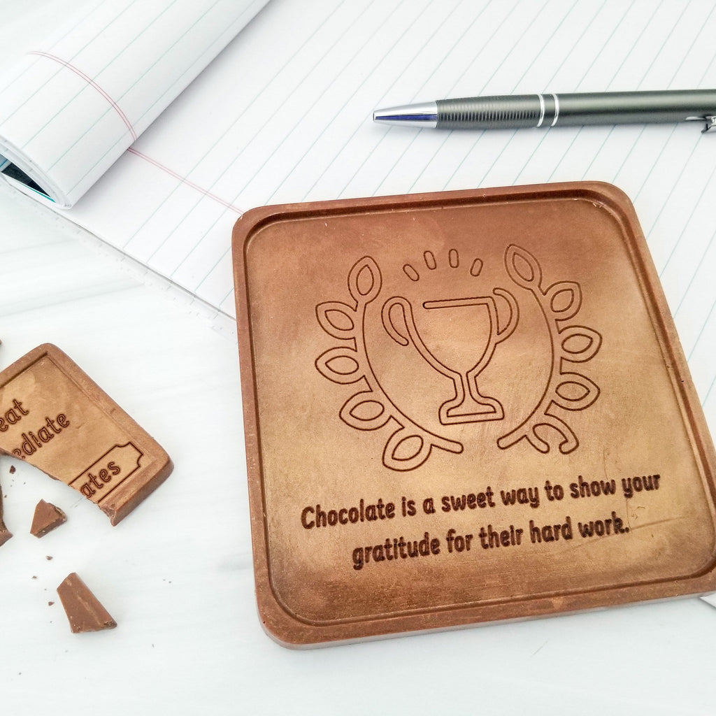 Noteworthy Chocolates Greetings Trophy Personalized Chocolate Note Personalized