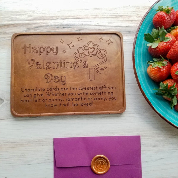 Noteworthy Chocolates Greetings Happy Valentine's Day Bouquet Personalized Chocolate Certificate Personalized
