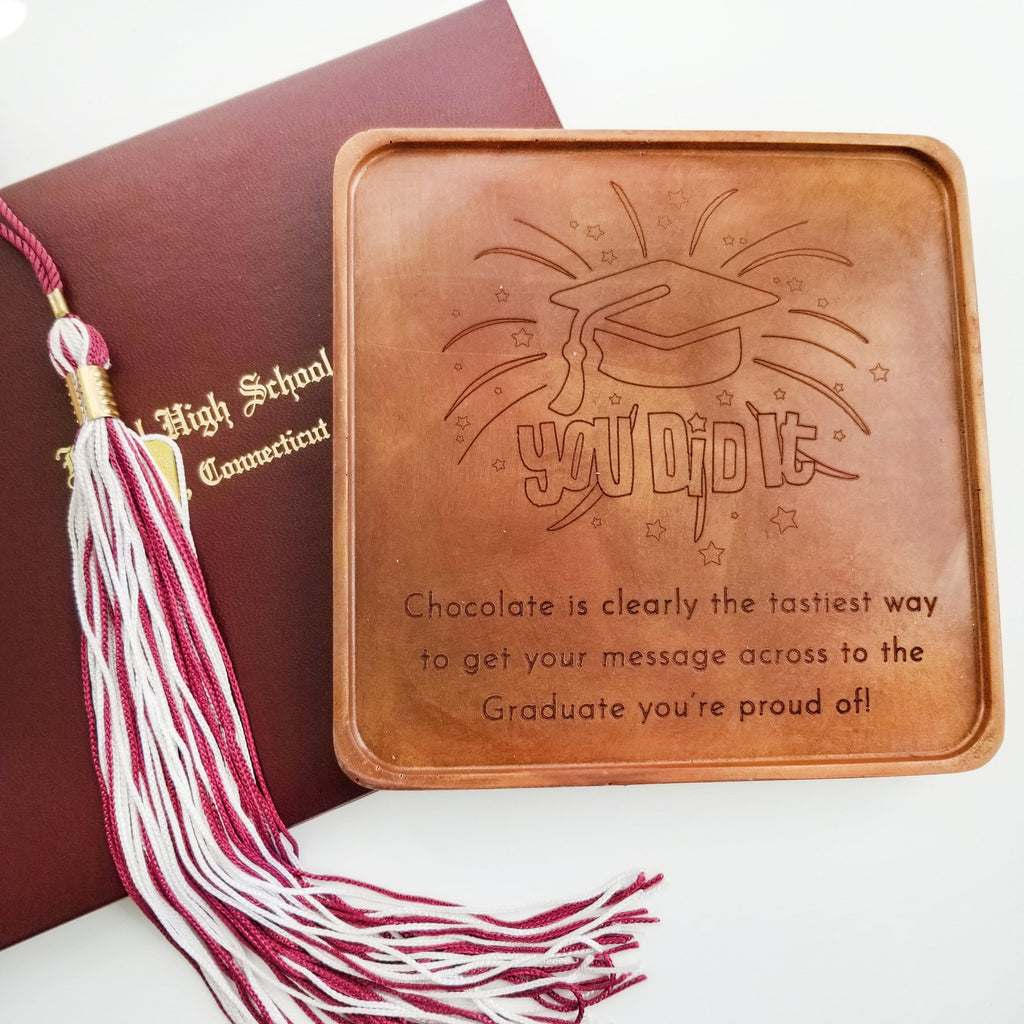 Noteworthy Chocolates Greetings You Did It Grad Personalized Chocolate Card Personalized custom