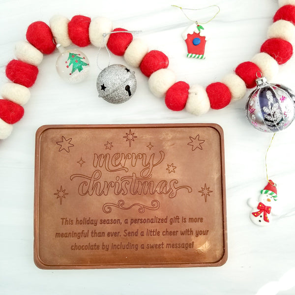 Noteworthy Chocolates Greetings Merry Christmas Personalized Chocolate Certificate Personalized