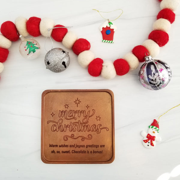 Noteworthy Chocolates Greetings Merry Christmas Personalized Chocolate Note Personalized